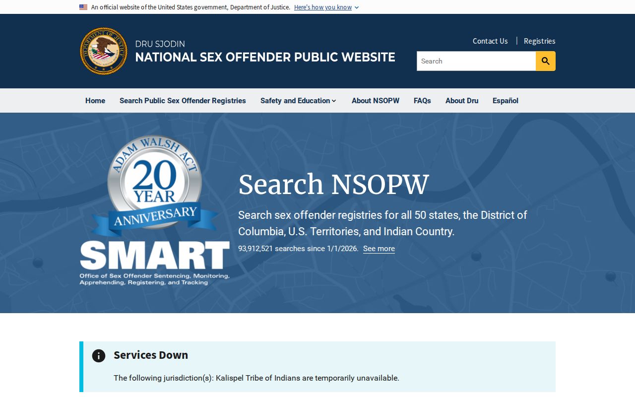 Uvalde County sex offender registry check through the national NSOPW search